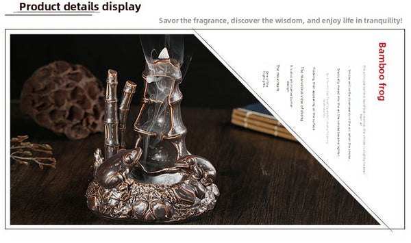 Backflow incense burner, tea ceremony incense burner, ceramic incense burner, smoke backflow incense burner, pagoda golden incense burner - Toy Collection