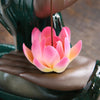 Quiet Dust, Ceramic Red Bergamot Lotus Tathagata Backflow Aromatherapy Burner Home Ornament Original - Toy Collection