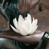 Quiet Dust, Ceramic Red Bergamot Lotus Tathagata Backflow Aromatherapy Burner Home Ornament Original - Toy Collection