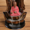 Ceramic incense burner Lotus golden bergamot Tathagata aromatherapy burner, Guanyin smoke backflow incense burner ornament - Toy Collection