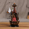 Ceramic incense burner Lotus golden bergamot Tathagata aromatherapy burner, Guanyin smoke backflow incense burner ornament - Toy Collection