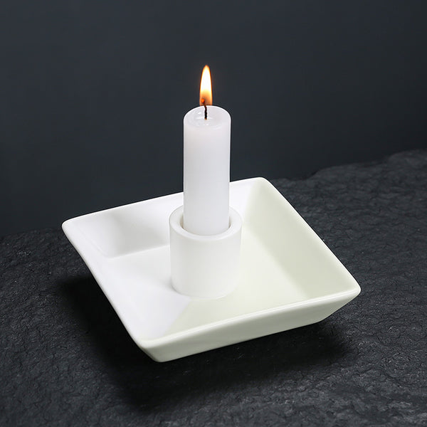 Ceramic Black and White Peruvian Wood Fragrance Holder Soot Collector Candle Holder Nordic Scented Candle Tool Tray - Toy Collection