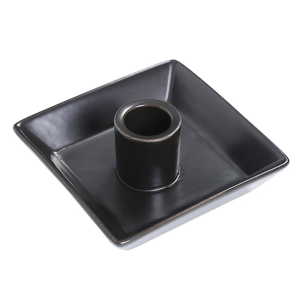 Ceramic Black and White Peruvian Wood Fragrance Holder Soot Collector Candle Holder Nordic Scented Candle Tool Tray - Toy Collection