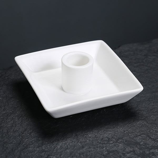 Ceramic Black and White Peruvian Wood Fragrance Holder Soot Collector Candle Holder Nordic Scented Candle Tool Tray - Toy Collection
