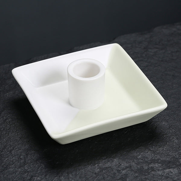 Ceramic Black and White Peruvian Wood Fragrance Holder Soot Collector Candle Holder Nordic Scented Candle Tool Tray - Toy Collection