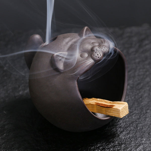 Ceramic Peruvian wood burner sage sage tray aromatherapy incense burner home decoration ornament - Toy Collection