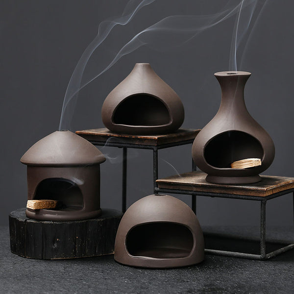 Peru palo santo holder sage burning tray holder ceramic aromatherapy stove crafts - Toy Collection