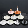Nordic ins style simple candle holder Peruvian wood incense ornament, creative ceramic atmosphere candle holder household tray - Toy Collection