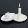 Nordic ins style simple candle holder Peruvian wood incense ornament, creative ceramic atmosphere candle holder household tray - Toy Collection