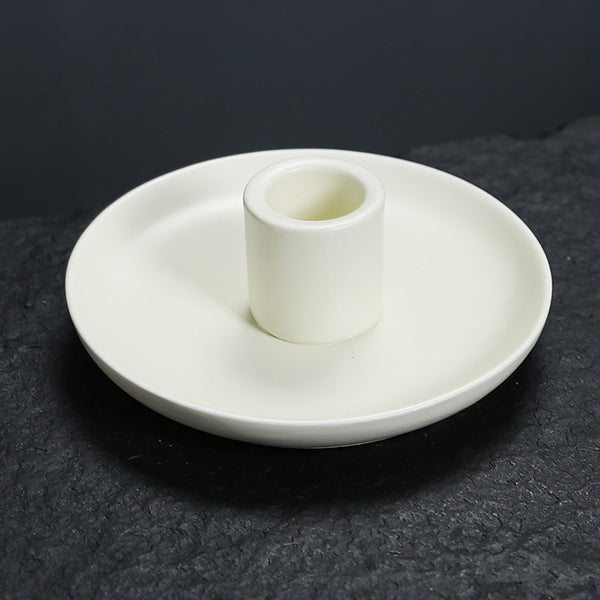 Nordic ins style simple candle holder Peruvian wood incense ornament, creative ceramic atmosphere candle holder household tray - Toy Collection