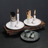 Ceramic incense burner candle holder peru holy wood burning bracket palo santo holder sage tray - Toy Collection