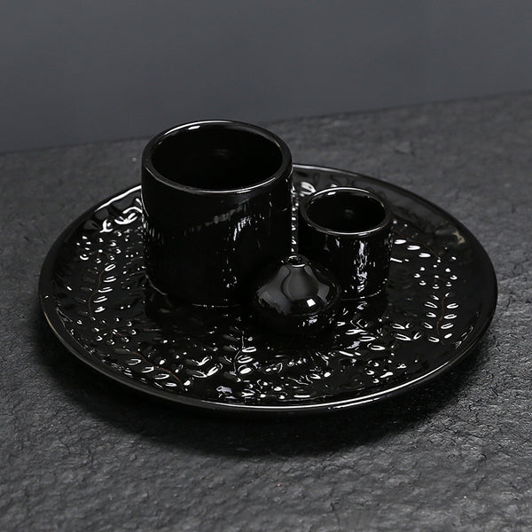 Ceramic incense burner candle holder peru holy wood burning bracket palo santo holder sage tray - Toy Collection