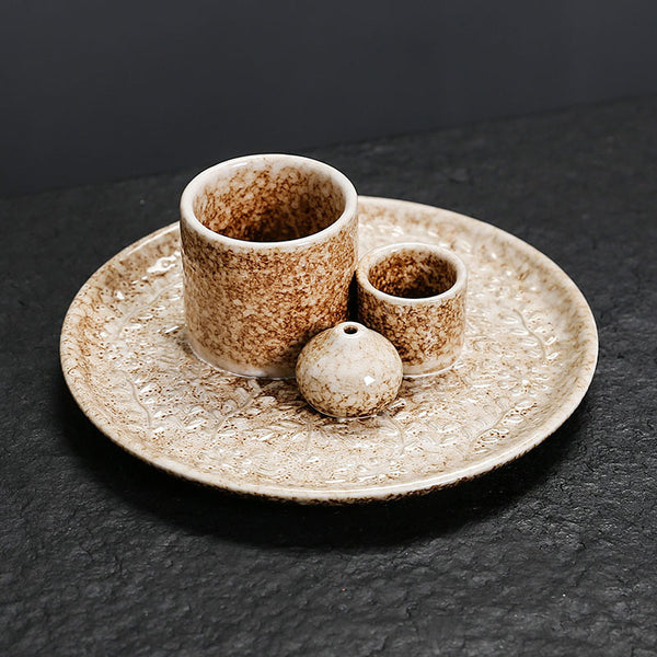 Ceramic incense burner candle holder peru holy wood burning bracket palo santo holder sage tray - Toy Collection