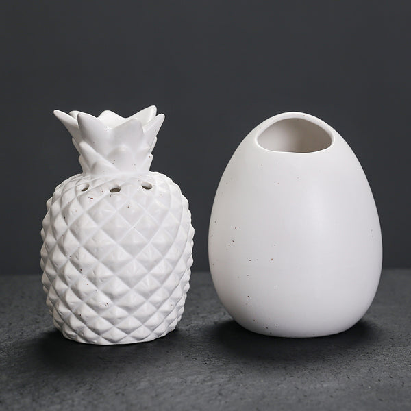 European ceramic atmosphere layout crafts pineapple aromatherapy stove creative eggshell peruvian holy wood burning bracket tray - Toy Collection