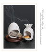European ceramic atmosphere layout crafts pineapple aromatherapy stove creative eggshell peruvian holy wood burning bracket tray - Toy Collection