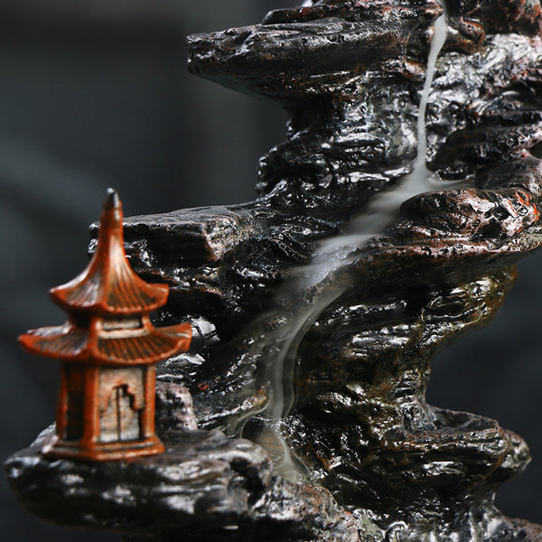 Original smoke backflow aromatherapy furnace resin handicraft ornament, creative mountains and rivers, Jingshan Yousi sandalwood backflow - Toy Collection