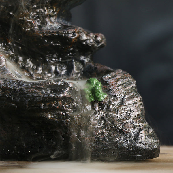 Original smoke backflow aromatherapy furnace resin handicraft ornament, creative mountains and rivers, Jingshan Yousi sandalwood backflow - Toy Collection