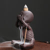 Original purple sand backflow incense burner Halloween gift, American skull head ghost backflow incense incense burner ornament - Toy Collection