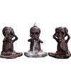 Original purple sand backflow incense burner Halloween gift, American skull head ghost backflow incense incense burner ornament - Toy Collection