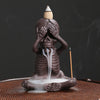 Original purple sand backflow incense burner Halloween gift, American skull head ghost backflow incense incense burner ornament - Toy Collection