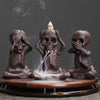 Original purple sand backflow incense burner Halloween gift, American skull head ghost backflow incense incense burner ornament - Toy Collection