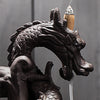Large purple sand dragon smoke backflow incense burner tea ceremony ornament, creative incense burner dragon home decoration original incense - Toy Collection