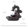 Large purple sand dragon smoke backflow incense burner tea ceremony ornament, creative incense burner dragon home decoration original incense - Toy Collection