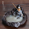 Original ceramic backflow aromatherapy stove, creative small purple sand dragon smoke backflow sandalwood stove handicraft ornament - Toy Collection