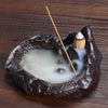 Original ceramic backflow aromatherapy stove, creative small purple sand dragon smoke backflow sandalwood stove handicraft ornament - Toy Collection