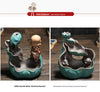 Ceramic green lotus backflow incense burner, small novice aromatherapy burner ornament, handicrafts, more incense every year - Toy Collection