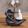 Ceramic backflow incense burner, antique lotus pond moonlight Tathagata aromatherapy burner home ornament Guanyin original - Toy Collection