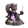 Ceramic Chinese-style auspicious dragon backflow incense burner, creative LED light backflow sandalwood burner, original home jewelry ornament - Toy Collection