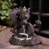 Ceramic Chinese-style auspicious dragon backflow incense burner, creative LED light backflow sandalwood burner, original home jewelry ornament - Toy Collection