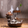 Ceramic Aromatherapy Burner Backflow Incense Burner, Creative Lotus Pond Moonlight Incense Burner Tea Ceremony Ornament Incense Burner Lotus Leaf - Toy Collection