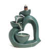 Ceramic backflow aromatherapy burner has both sides, creative European and American love Valentine's Day sandalwood backflow incense burner ornament - Toy Collection