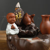 New purple sand sandalwood smoke backflow incense burner home decoration creative alpine water lotus incense road purple sand crafts - Toy Collection