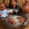 New purple sand sandalwood smoke backflow incense burner home decoration creative alpine water lotus incense road purple sand crafts - Toy Collection