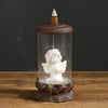 Purple sand backflow aromatherapy stove creative windshield European and American style angel owl backflow stove home ornament - Toy Collection