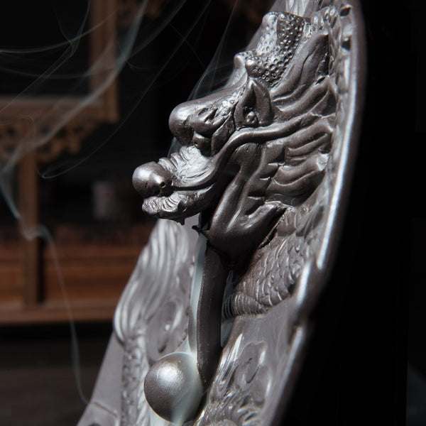 Ceramic incense burner, ceramic aromatherapy burner craft ceramic smoke backflow incense burner stone grinding incense burner original - Toy Collection
