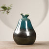Static dust ceramic ornamental smoke backflow aromatherapy stove creative pear green backflow incense burner home handicraft ornament - Toy Collection