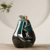 Static dust ceramic ornamental smoke backflow aromatherapy stove creative pear green backflow incense burner home handicraft ornament - Toy Collection