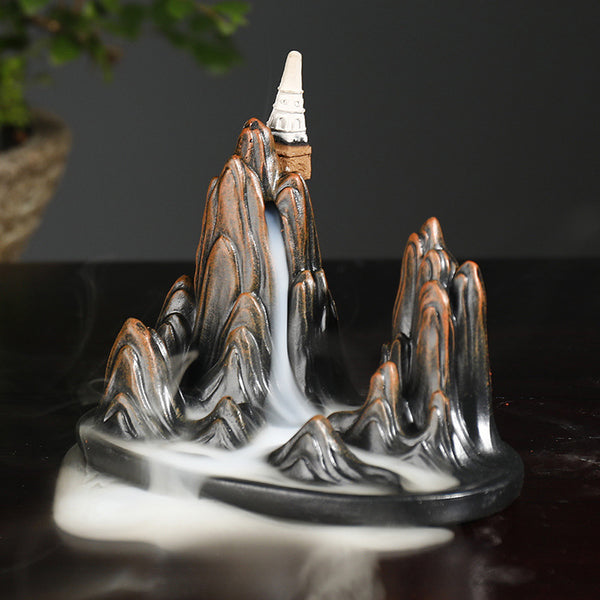 Resin Sandalwood Backflow Aromatherapy Furnace Home Ornament Creative Alpine Water Smoke Backflow Furnace Craft Ornament - Toy Collection