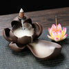 Quiet Purple Sand Backflow Incense Burner Zen Bergamot Sandalwood Burner Household Indoor Aromatherapy Burner Large Incense Road Creative Ornament - Toy Collection
