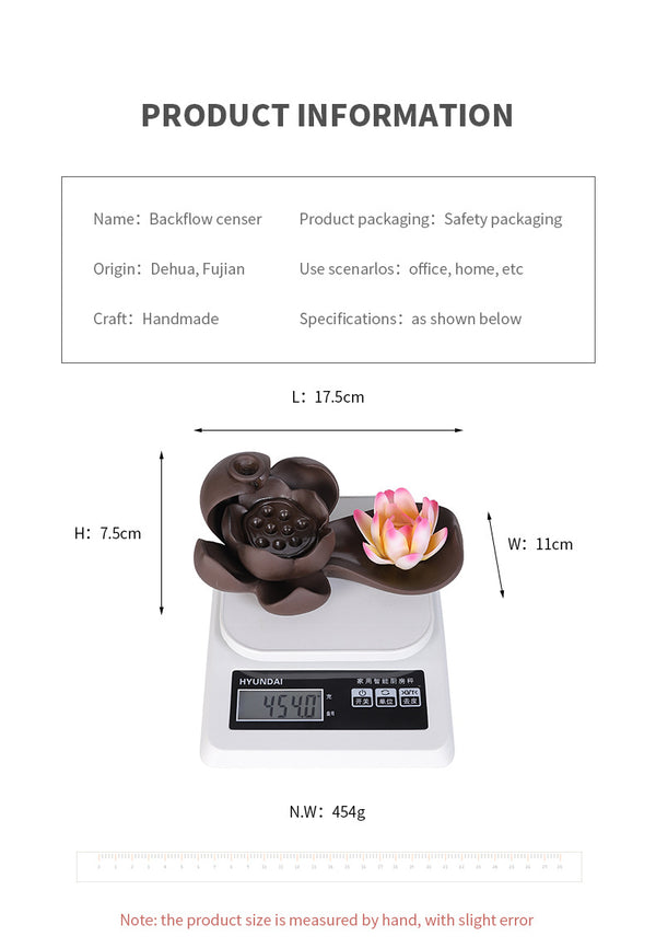 Quiet Purple Sand Backflow Incense Burner Zen Bergamot Sandalwood Burner Household Indoor Aromatherapy Burner Large Incense Road Creative Ornament - Toy Collection