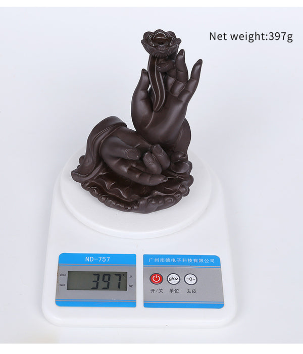 Purple sand backflow sandalwood burner indoor household incense burner creative large bergamot backflow aromatherapy burner gift ornament - Toy Collection