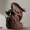 New purple sand backflow aromatherapy burner, creative Nordic style pterosaur bunker smoke backflow incense burner ornament - Toy Collection