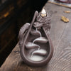 Purple sand Chinese dragon backflow incense burner home decoration, creative large dragon backflow aromatherapy burner craft gift - Toy Collection
