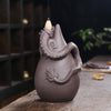 Purple sand Chinese dragon backflow incense burner home decoration, creative large dragon backflow aromatherapy burner craft gift - Toy Collection