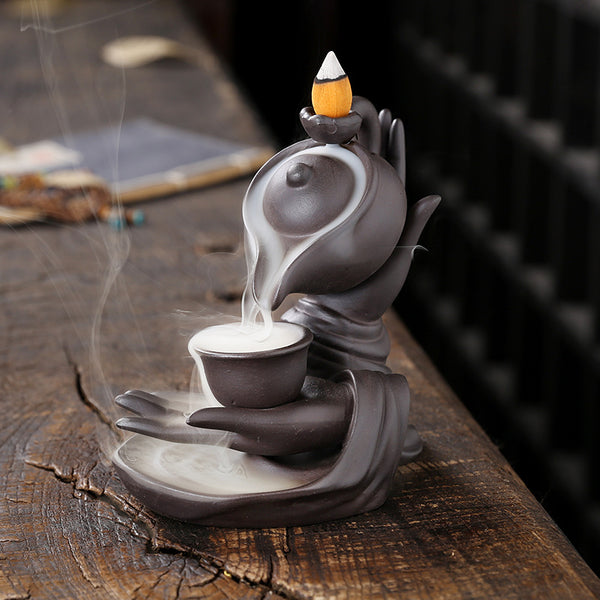 New Bergamot Suspended Pot High Punch Reflux Incense Burner, Creative Teapot Reflux Sandalwood Burner Home Ornament - Toy Collection