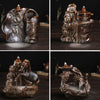 Backflow incense burner, ceramic plate incense incense incense, immediate success antique rust glaze ornament incense burner - Toy Collection